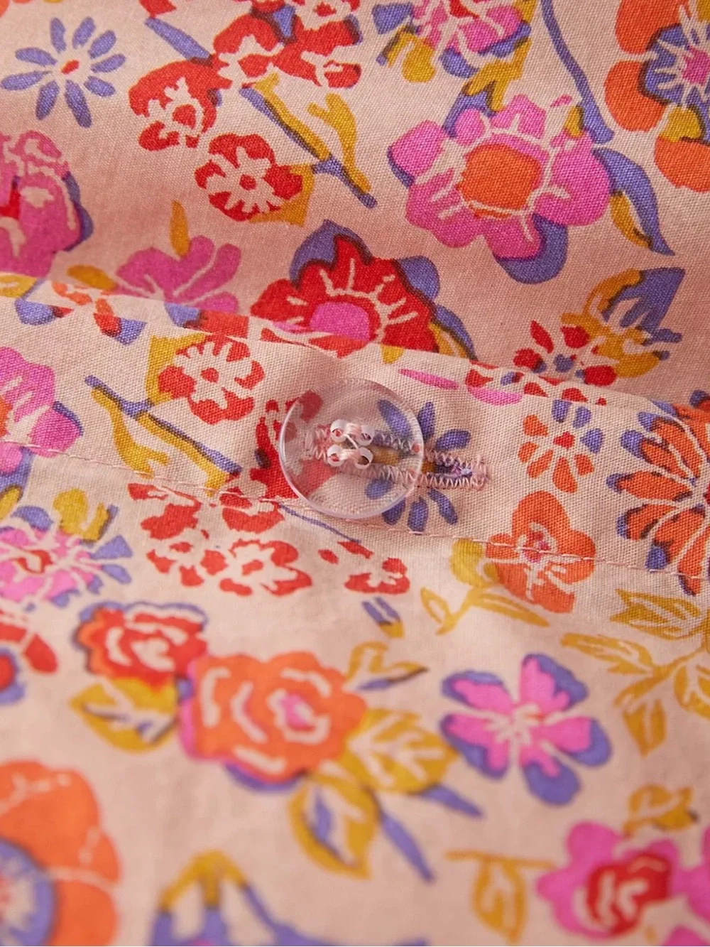Urban Outfitters Pink & Coral Floral Duvet Cover